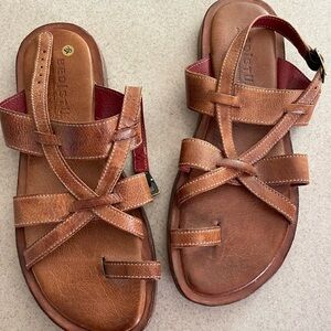 Bedstu brown leather sandals, size 8